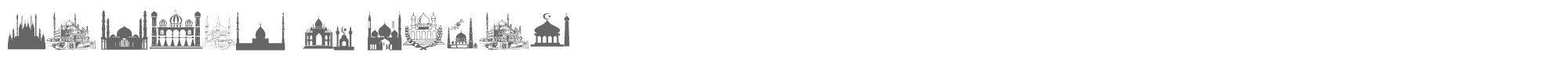 Sample characters Masjid Al Imran Font